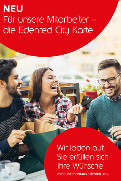 Unsere Mitarbeiter erhalten eine Edenred City Karte zur freien Verfügung